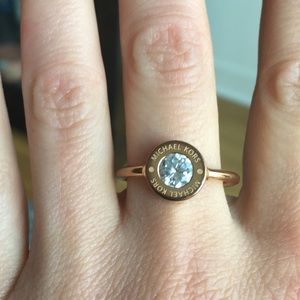 Michael Kors rose gold and diamond ring